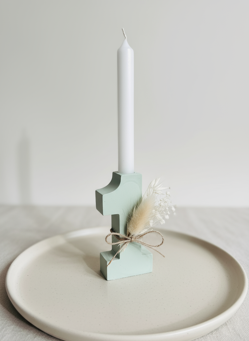 Adventszahlen mit Blüten