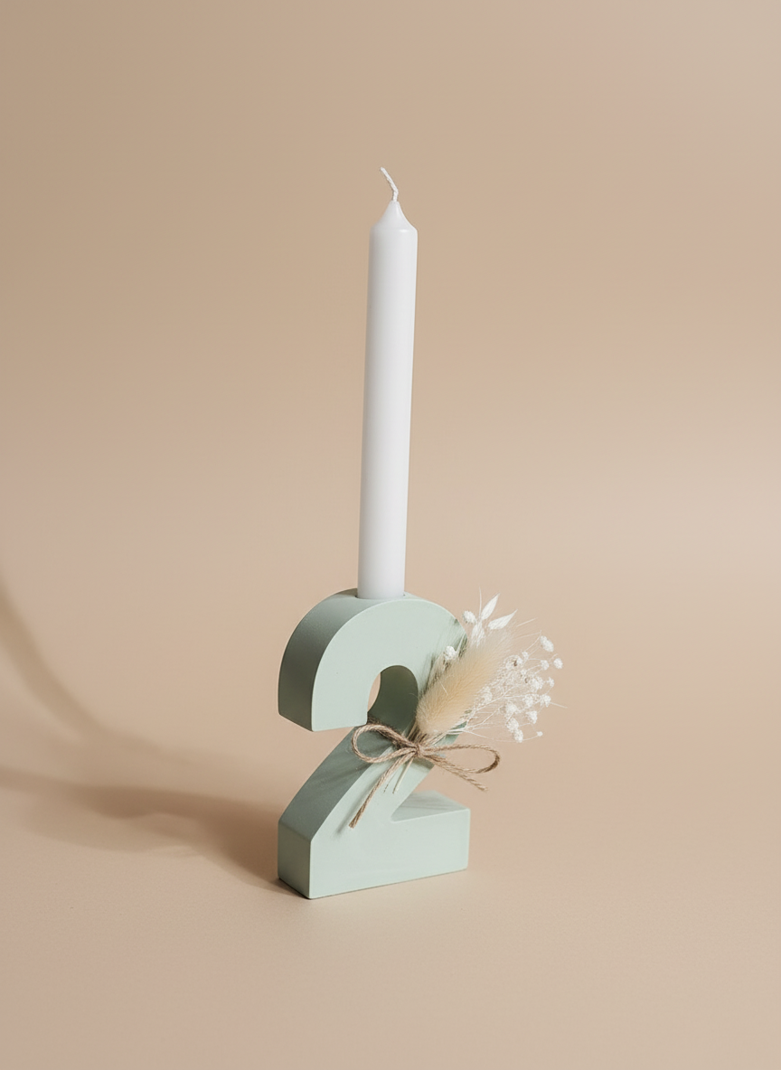 Adventszahlen mit Blüten