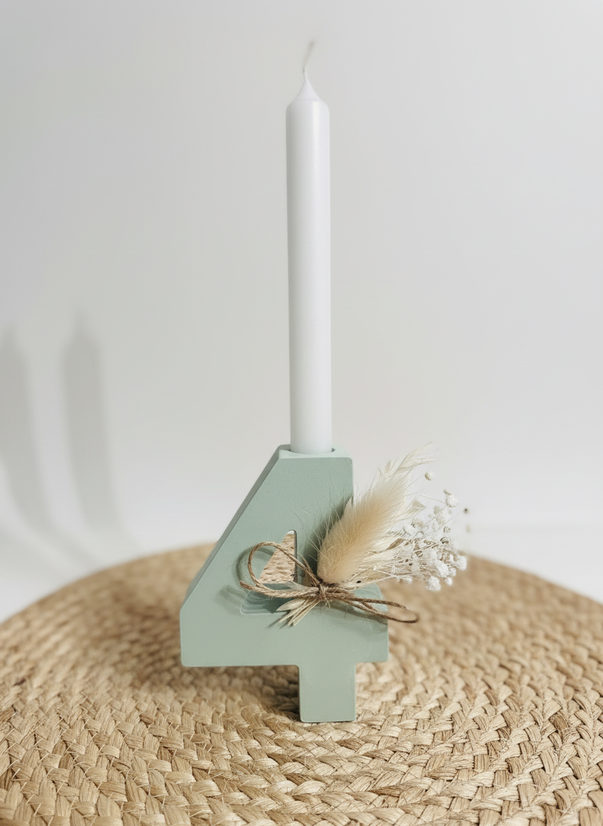 Adventszahlen mit Blüten