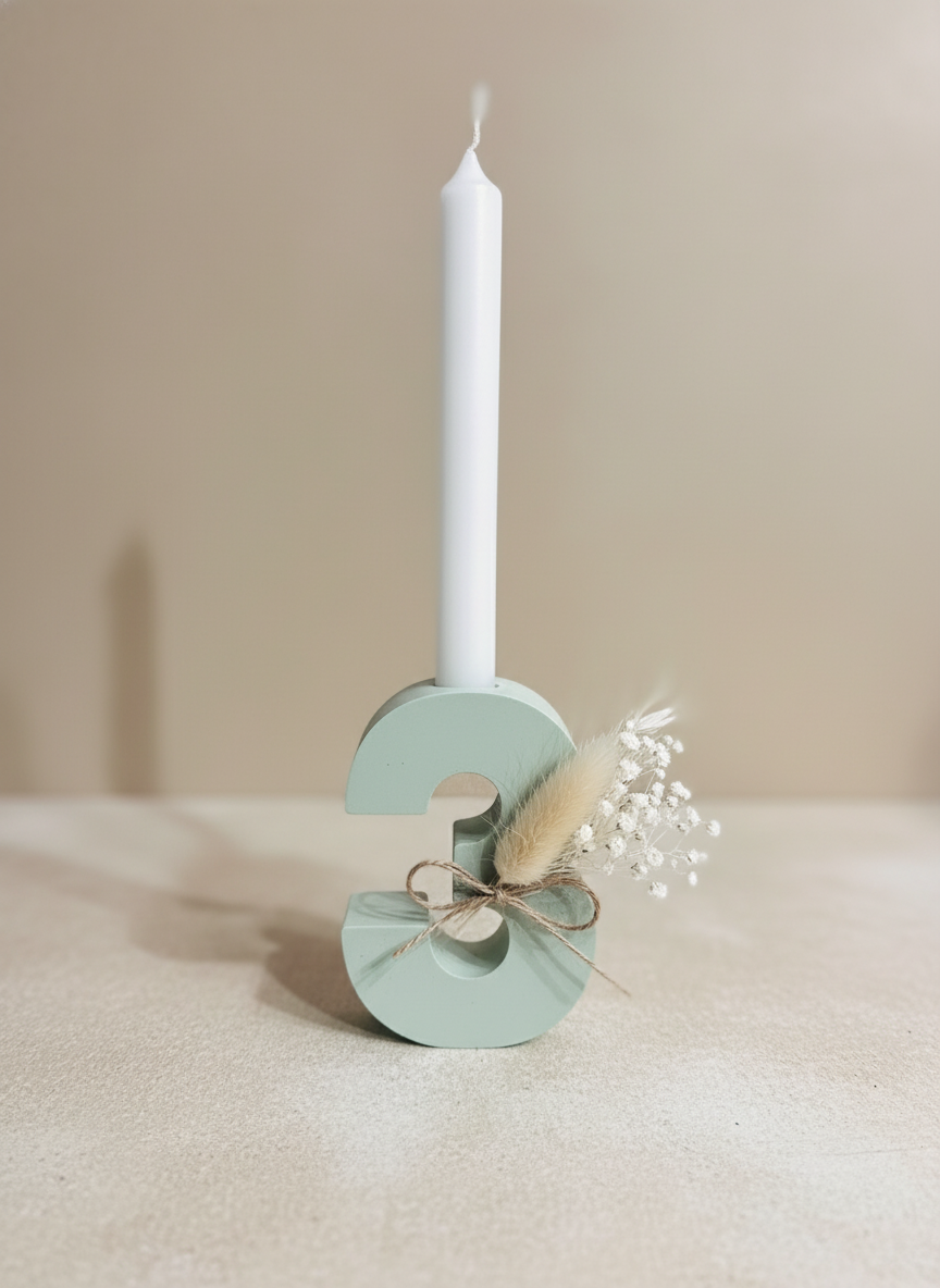 Adventszahlen mit Blüten