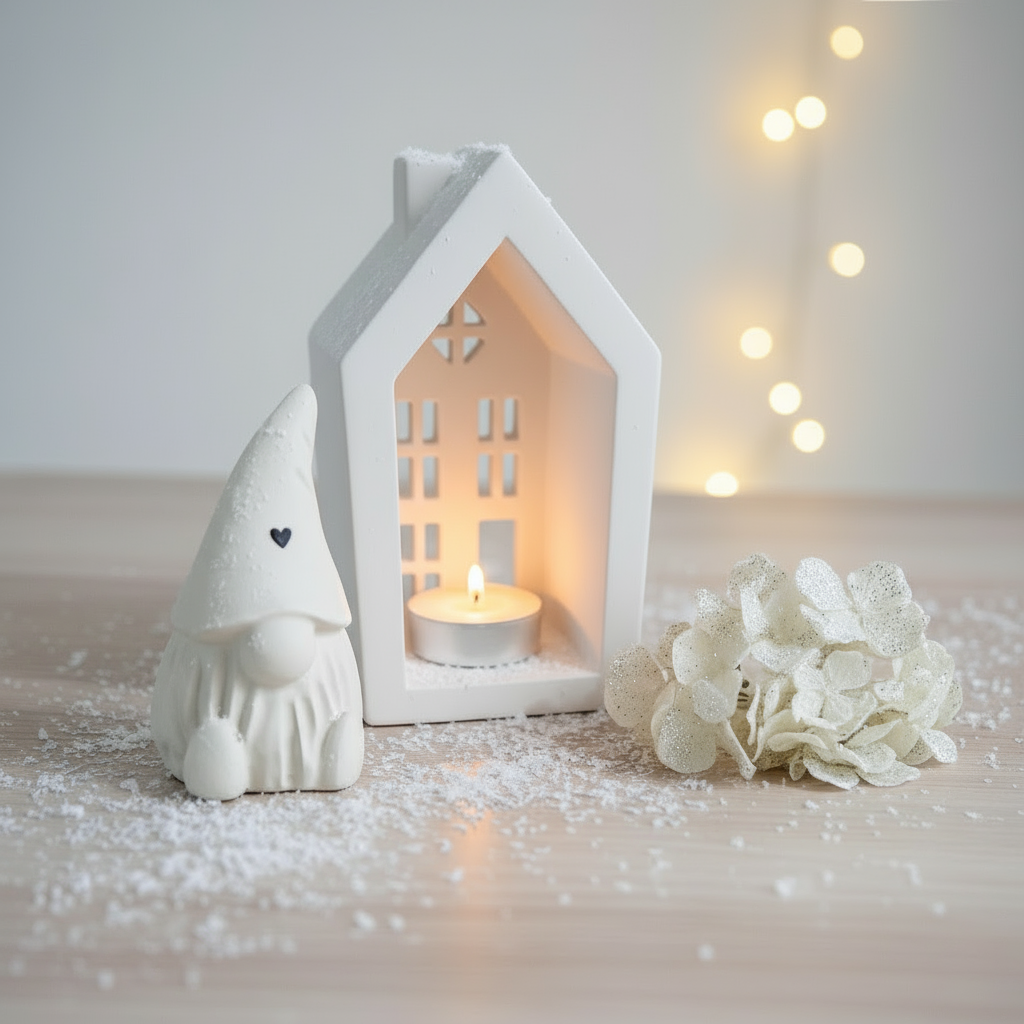 Weihnachtliches Lichterhäuschen-Set